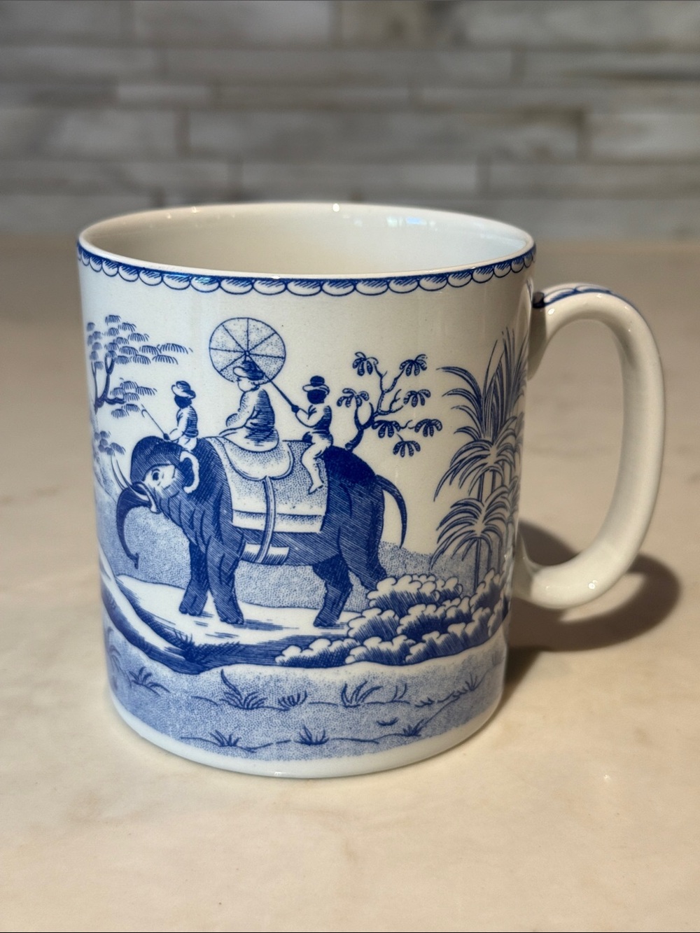 Spode Blue Room Collection Elephant 8 oz Coffee Cup / Mug